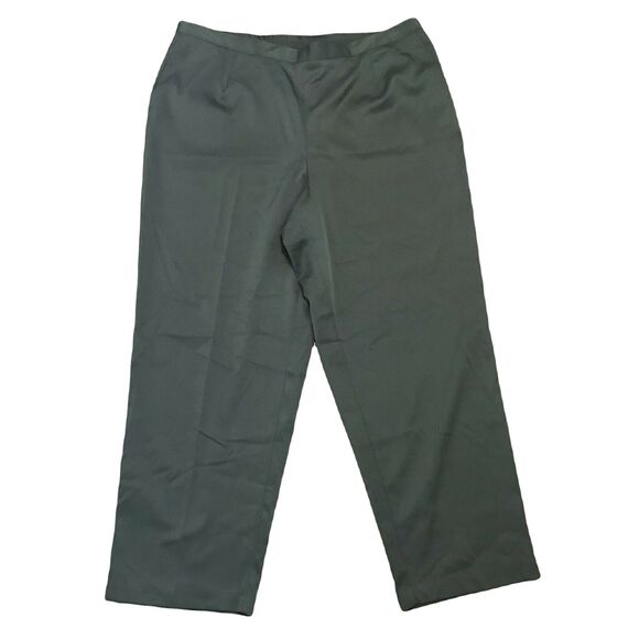 C.B. Collections Pull On Green Dress Pants ~ Sz 22W ~ High Rise ~ 29" Inseam - Picture 1 of 6